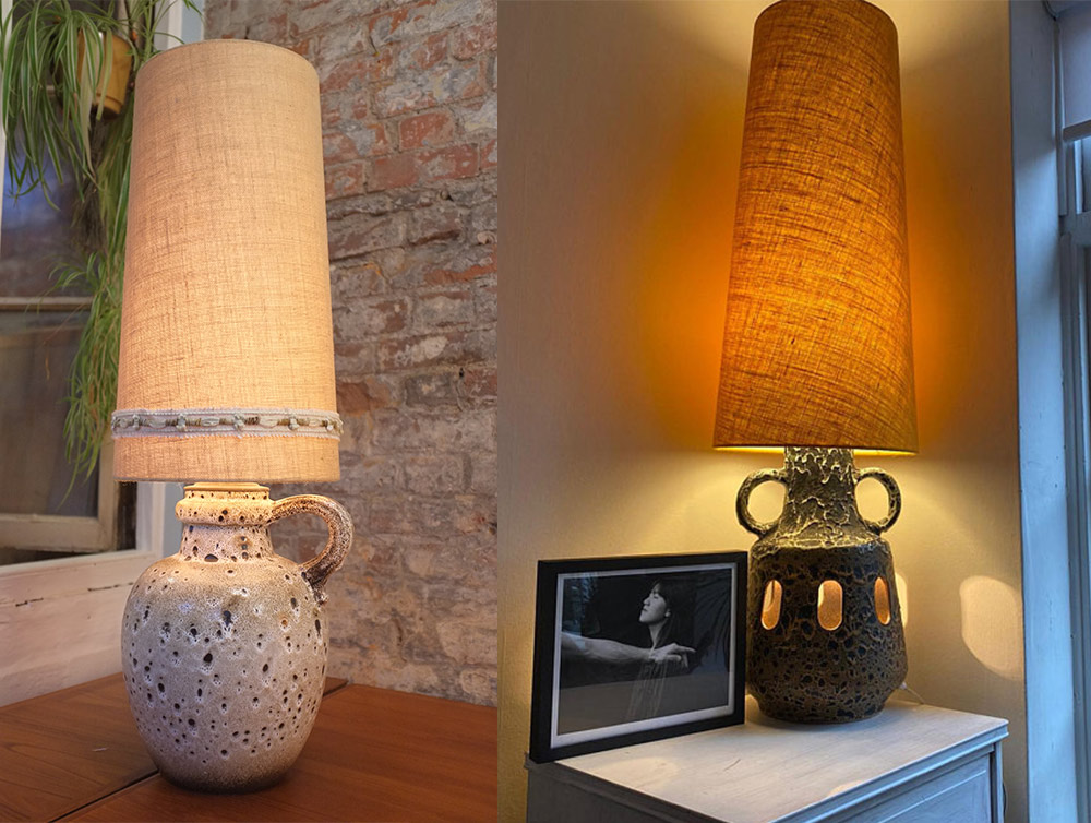 Fat lava West German lampshades